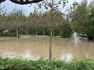 ... und der Campingplatz in Urrugne steht bald einmal unter Wasser