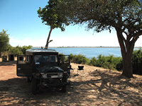 Unser Campground direkt am Chobe