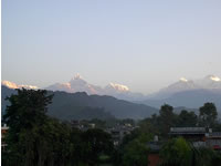Annapurna-Massiv im Morgenlicht