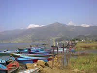 Der Phewa Lake in Pokhara