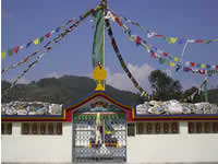 Tempel im Tibetan Refugee Camp in Pokhara