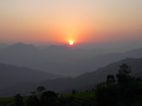 Sonnenuntergang in Gorkha