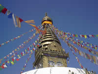 Die Stupa von Swayambhunath