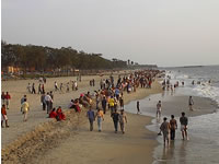 Man trifft sich am Strand von Calicut