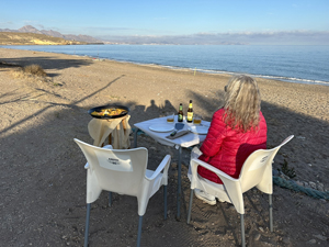 Paella am Strand