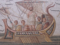 Eines der berühmten Mosaike im Bardo-Mueum